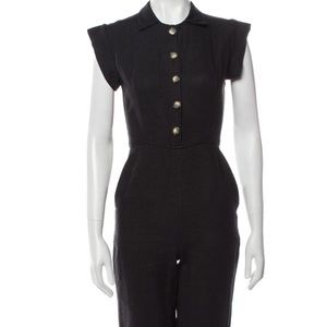 Black linen jumpsuit